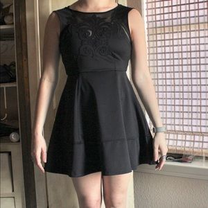 Mustard Seed Black Fit & Flare Sleeveless Dress S